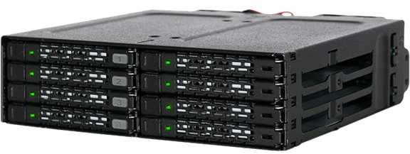 „Icy Dock“ 8 x 2,5 colio SATA / SAS – „Mini-SAS ToughArmor“ (MB998IP-B)