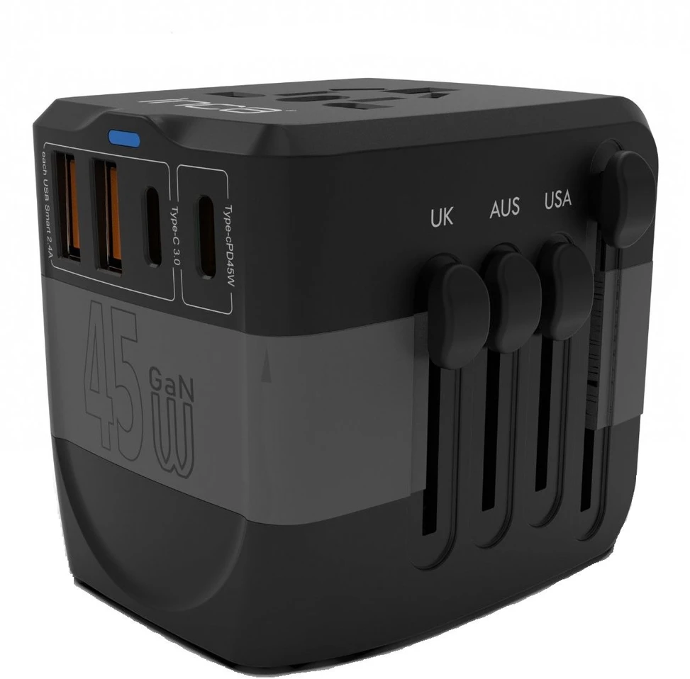 Carruzzo Inca IPW-45SA maitinimo kištukų adapteris Universalus Juoda