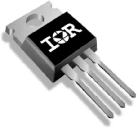 Infineon MOSFET tranzistoriaus korpusas su trimis kontaktais