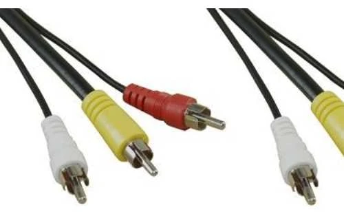 Kabelis InLine RCA (Cinch) x3 - RCA (Cinch) x3 10m juoda (89610)