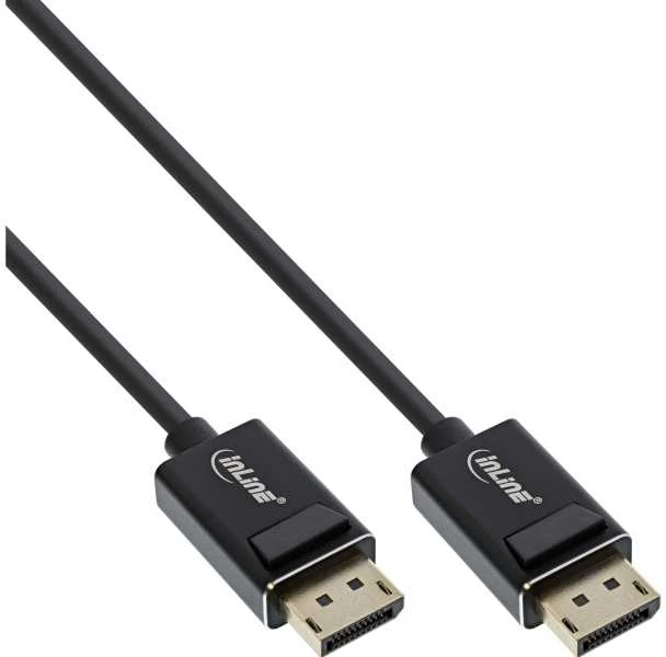 „InLine DisplayPort 2.0“ kabelis, 8K4K UHBR, juodas – 2 m