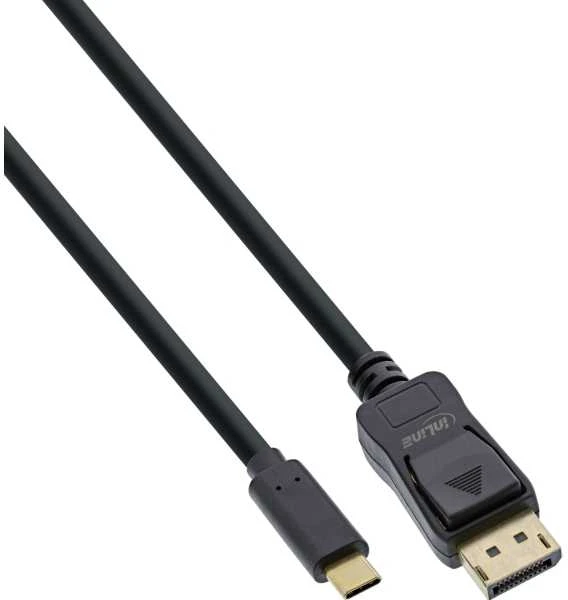 Kabelis USB InLine USB-C - DisplayPort 2 m Juodas (64122)