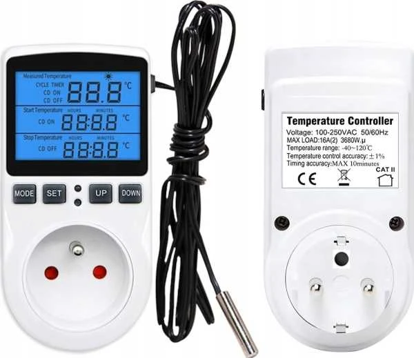 Eurokomp Oem Termostatas su lizdu 230V E6185
