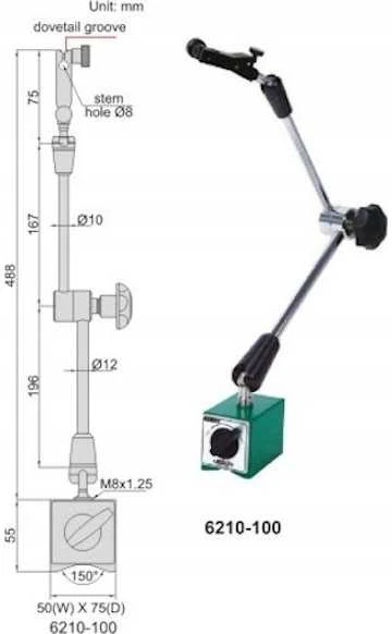 Insize MAGNETO PAGRINDAS L=500