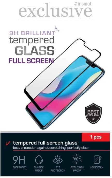 Insmat viso ekrano šarvuotis stiklas, iPhone 13/13 Pro, juodas