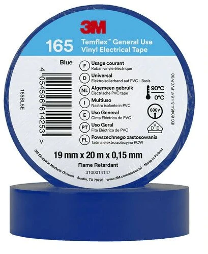 3M izoliacinė juosta Temflex 1500 DE272951109 19mm x 20 m mėlyna