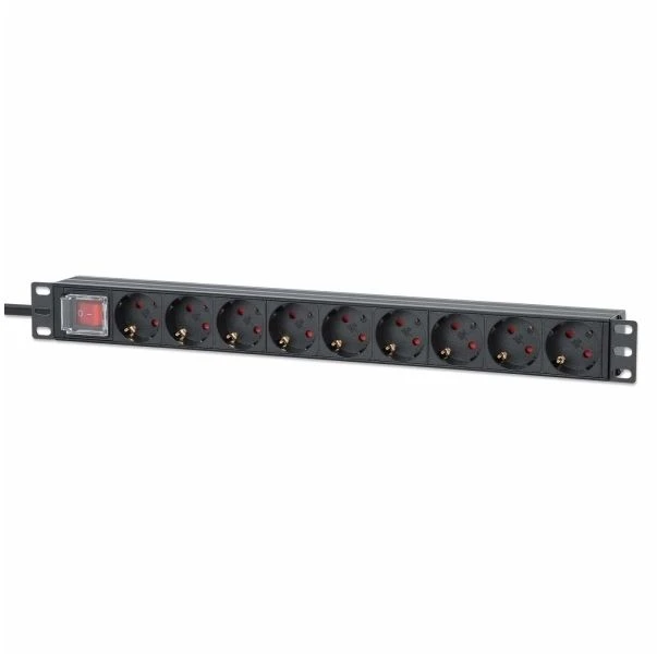 Intellinet 715133 Maitinimo juosta Rack 1U 9x Schuko lizdai, 4000W