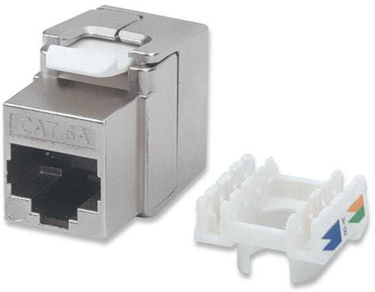 „Intellinet Network Solutions“ INTELLINET Cat6a modulinis lizdas FTP Keystone lizdas be įrankių Sidabrinis