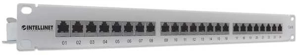 Lynx INTELLINET Patchpanel 1HE 24 prievadų Cat6 FTP grau
