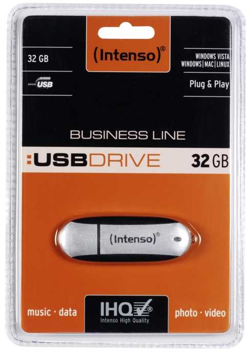 STICK Intenso Business Line juodas. raudona 32 GB