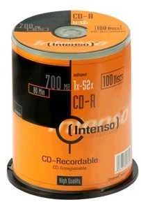INTENSO 1001126 CD-R Intenso [ torto dėžutė 100 | 700 MB | 52x ]
