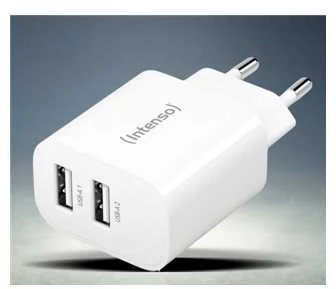 Įkroviklis Intenso W24AA Power Adapteris 2x USB-A 24W Baltas (7802412)