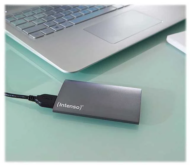 Kietasis diskas „Intenso“ išorinis nešiojamasis SSD 1,8 colio 256 GB, „Premium Edition“, USB 3.0, antracitas