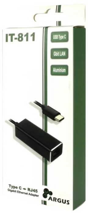 Panzer Glass Inter-Tech LAN-Adapteris Argus IT-811 USB-C Gigabit Ethernet