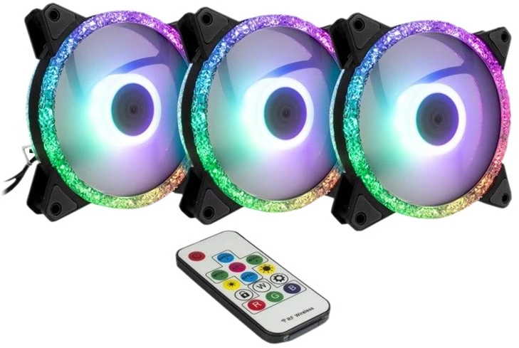 Inter Tech Wentylator Argus RS-07 RGB 3-pack + Hub (88885537)