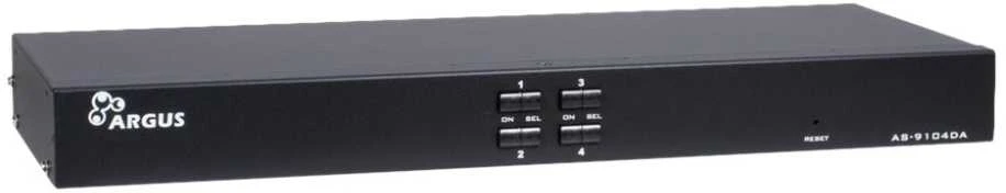 Inter-Tech KVM-Switch AS-9104DA RackmountDVI,4xDVI/USB/Audio mažmeninė prekyba