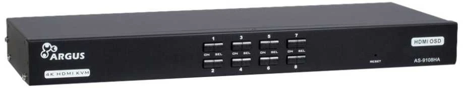 Inter-Tech KVM-Switch AS-9108HA Rackmount HDMI, 8xHDMI/USB mažmeninė prekyba