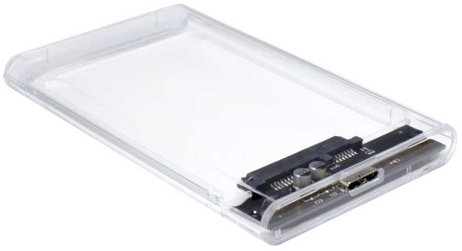 Inter tech HDD dėklas Argus GD-25000, USB 3.0, skaidrus