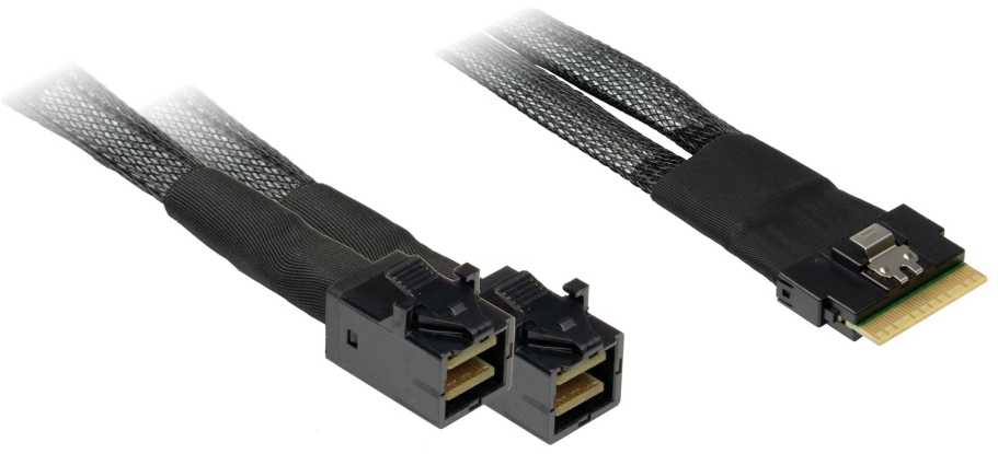Inter-Tech Inter-Tech Kabelis SFF 8654-8x - SFF 8643-2x 0,75m