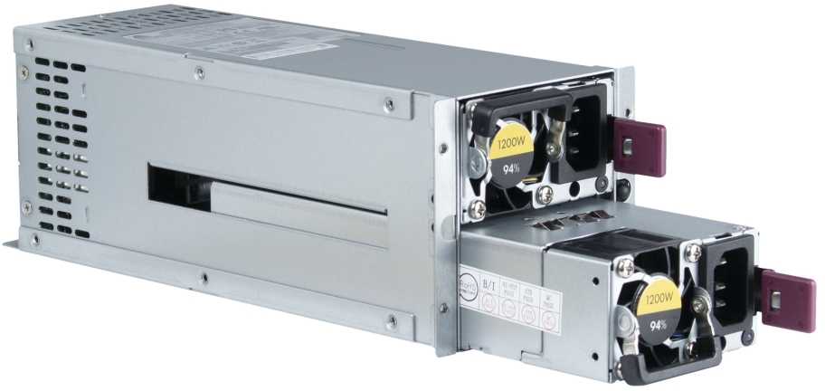 Terminal sieciowy Inter-Tech ASPower R2A-DV1200-N 1200W red redundantne zasilacze serwerowe 80+ Platin