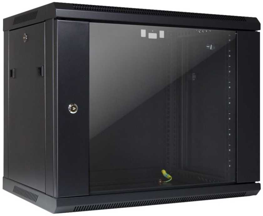 Inter-Tech SMA-6409, Prie sienos montuojamas stovas, 9U, 30 kg, Raktas su raktu, 16,7kg, Juoda