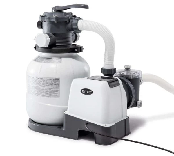Intex 26646, Smėlio filtro siurblys, Juoda, Balta, Plastikas, Antžeminis baseinas, Kinija, 6 padėčių vožtuvas