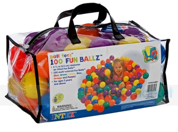 Intex Small Fun Balls, nešiojimo krepšys 100 vnt