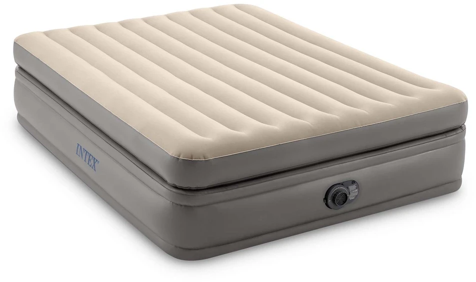 Pripučiamas čiužinys-lova INTEX Queen Comfort Elevated , Airbed W/Fiber-Tech RP su pompa,152x203x51cm