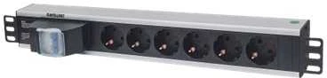 Intellinet 711432 Maitinimo juosta 19" 1,5U, 6x Schuko, su jungiklis, kabelis 1,6m