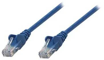 Intracom INTELLINET tinklo kabelis Cat5e U/UTP 3,0m 10ft. Mėlyna RJ-45 Vyriški / RJ-45 Vyriški Paauksuoti kontaktai Polibag