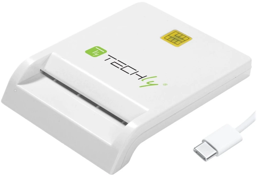 Atminties kortelė Intracom Skaitytojas Techly Techly Smart Card USB-C kontaktų kortelių skaitytuvas