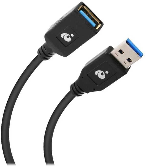„IOGear“ USB-A – USB-A kabelis, 0,3 m, juodas (G2LU3AMF)