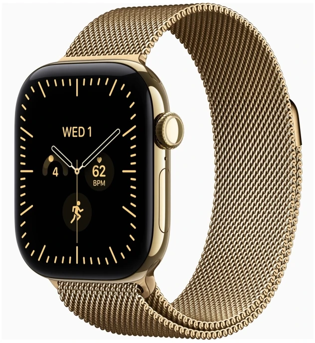 Išmanusis laikrodis Apple Watch Series 12 GPS + Cellular 42 mm Radiant Gold titano korpusas | Radiant Gold Milanese apyrankė