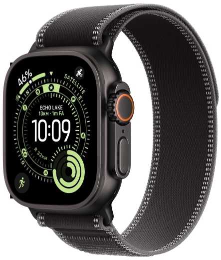 Išmanusis laikrodis Apple Watch Ultra 3 (2025) 5G 49mm Juodas Titanium Case with Trail Loop M/L – Juodas/Charcoal