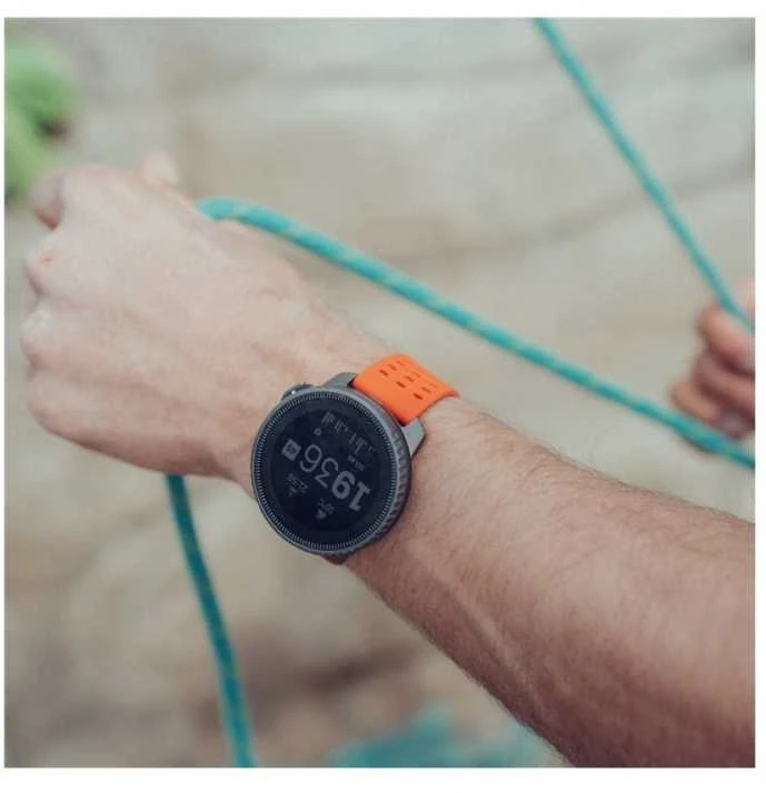 Išmanusis laikrodis Suunto Vertical Titanium Solar Canyon, Titano spalvos korpusas su oranžinės spalvos dirželiu