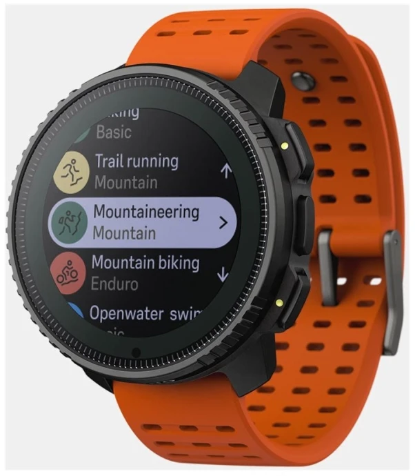 Išmanusis laikrodis šmanusis laikrodis Suunto Vertical Solar, Juodos spalvos korpusas su oranžinės spalvos dirželiu