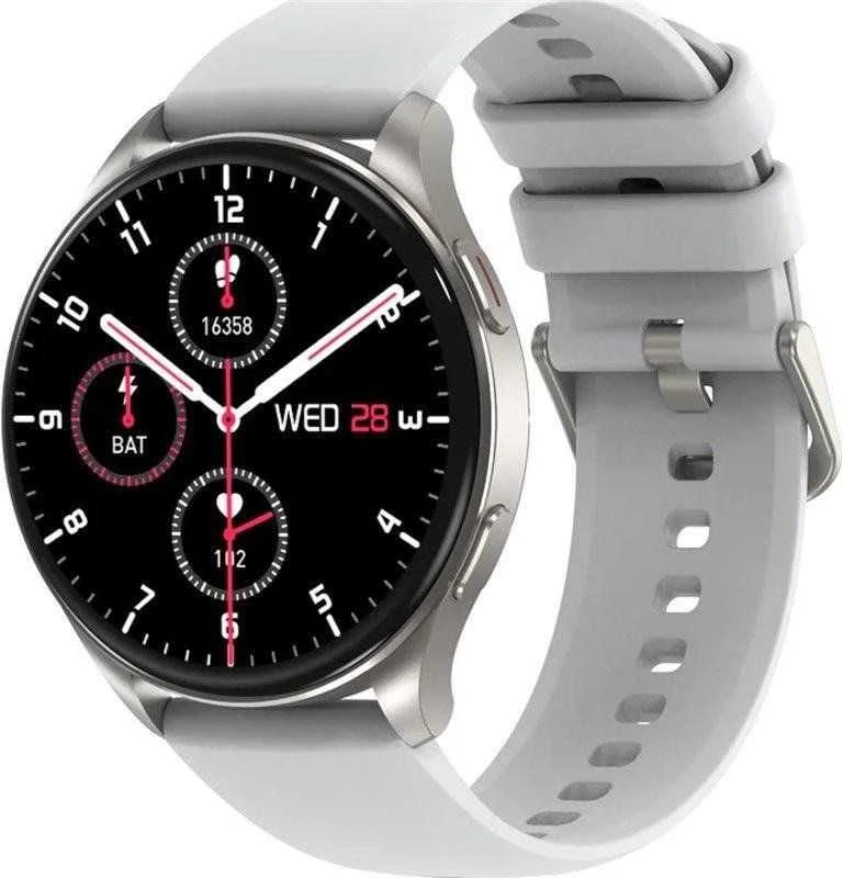 Išmanusis laikrodis Blackview X20 1,43 colio Amoled ekranas 466*466 ATS3085L 128Mb+481KB 380mAh Skambučiai ir SMS pranešimai, 100 sporto režimų 24 valandų širdies ritmo aptikimas Sidabrinis