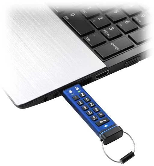USB atmintinė „iStorage DatAshur Pro USB3 256 bitų 64 GB“ (IS-FL-DA3-256-64)
