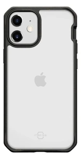 ITSKINS FERONIABIO PURE dėklas, skirtas „iPhone 12 mini®“. Juodas ir skaidrus.