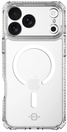 ITSKINS HYBRID MAGSAFE CLEAR dėklas, skirtas iPhone 17 Pro Max®. Permatomas