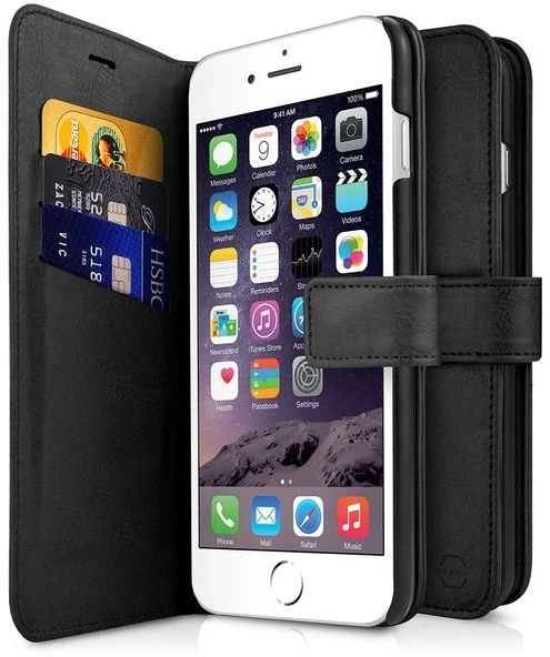 ITSKINS BOOK dėklas su pinigine iPhone 8/7/6s/6, juodas