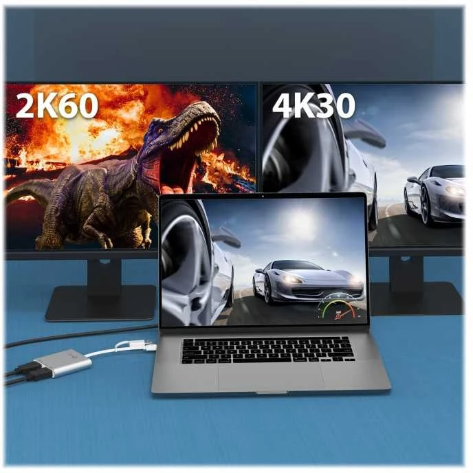 J5create – USB-C į dvigubą HDMI kelių monitorių adapteris