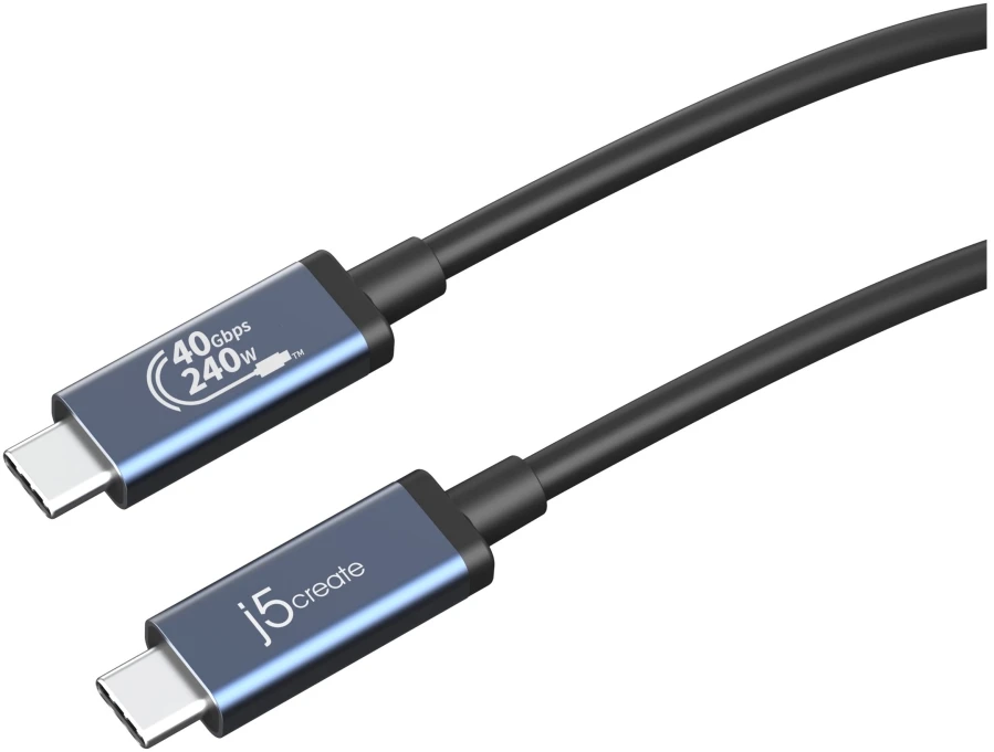 Kabelis USB j5create 40Gb/s 240W Przewód USB Type-C (JUC29L08-N)
