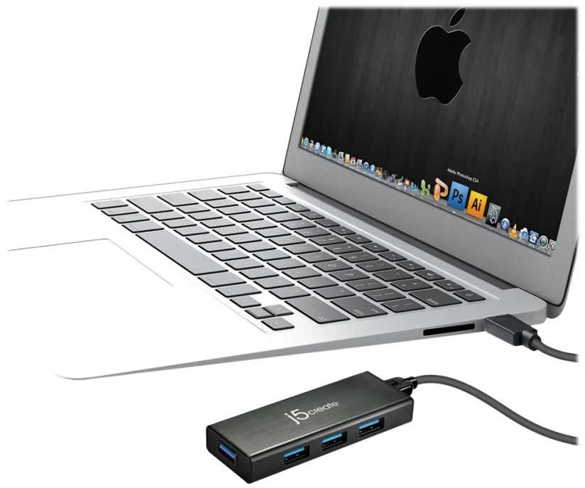 HUB USB j5create 1x microUSB + 4x USB-A (JUH340)