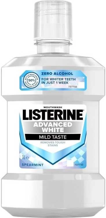Listerine Advanced Baltas burnos skalavimo skystis Mild Taste 1000ml