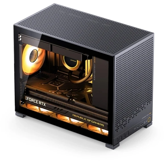 Jonsbo D32 PRO Juodas PC Case, Mini Case, mATX, Tempered Glass – juodas