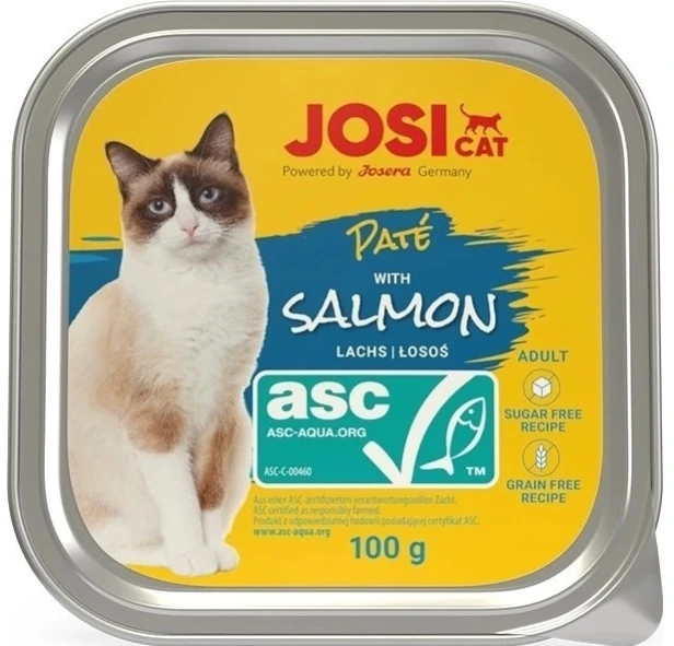 Šlapias kačių maistas JosiCat, lašiša, 0.1kg
