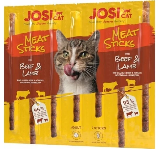 Josera Josicat Meat Sticks jautiena & ėriena skanėstai katėms su jautiena ir ėriena, 35 g