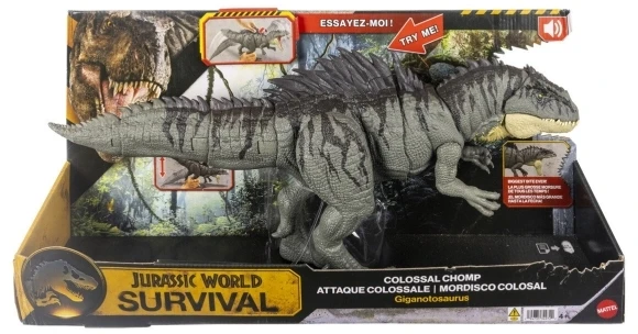 Mattel JURASSIC WORLD COLOSSAL CHOMP interaktyvus dinozauras Giganotosaurus (JKG93)