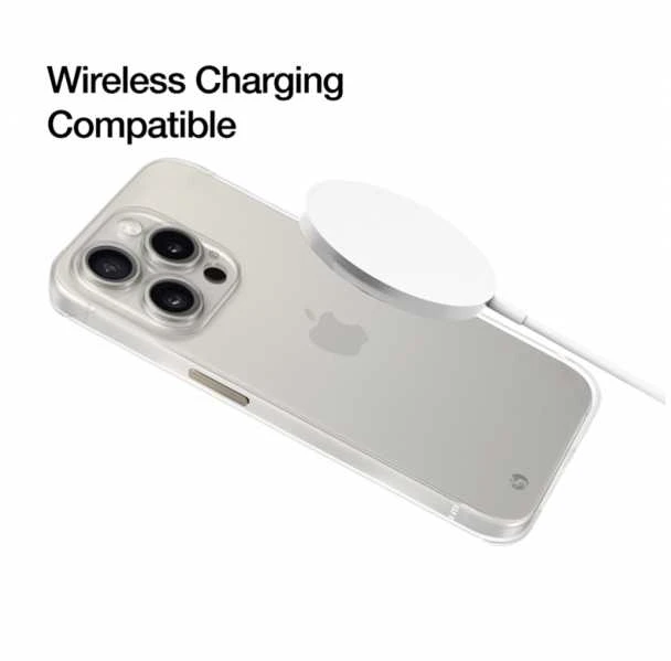 Dėklas „Just Mobile“ „JustMobile TENC?“ [Slim Fit], skirtas „iPhone 15 Pro Max“ – šerkšno spalvos